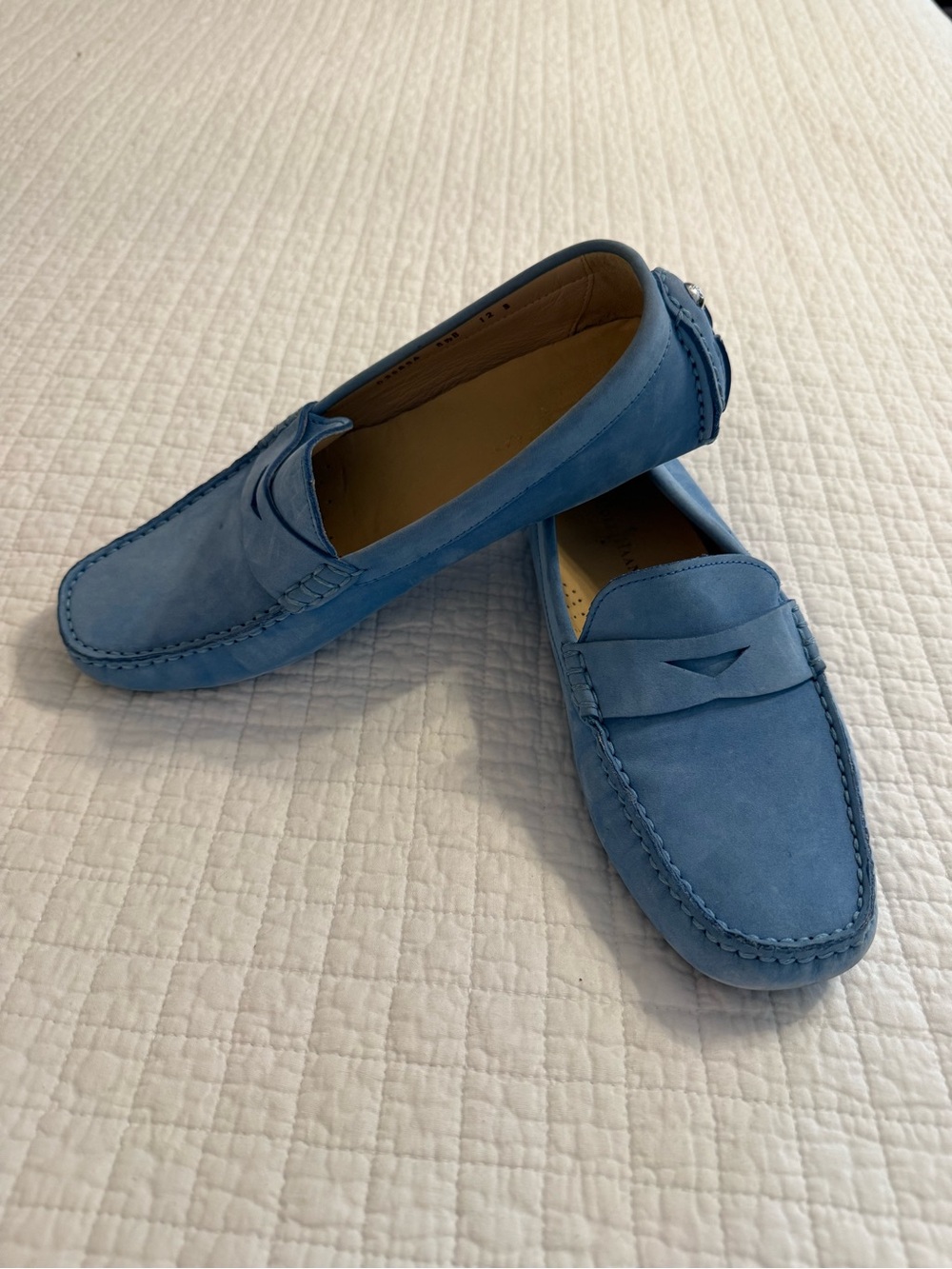 Cole Haan Women’s Sky Blue Leather Penny Loafers Driving Moccasins 8.5 - Picture 9 of 9